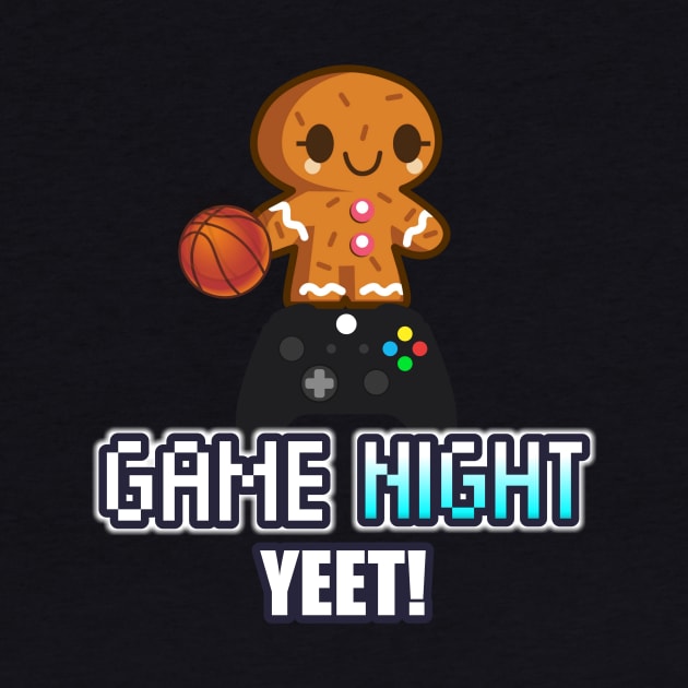 Cute Basketball Gingerbread Man Gamer - Basketball Graphic Typographic Design - Baller Fans Sports Lovers - Holiday Gift Ideas by MaystarUniverse